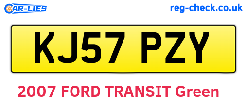 KJ57PZY are the vehicle registration plates.