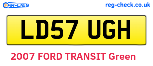 LD57UGH are the vehicle registration plates.