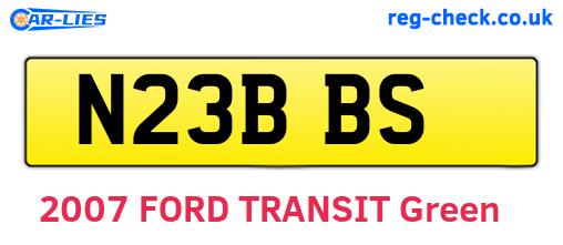 N23BBS are the vehicle registration plates.