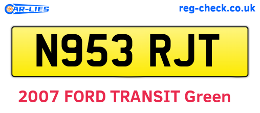 N953RJT are the vehicle registration plates.