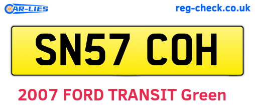 SN57COH are the vehicle registration plates.