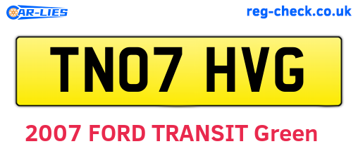 TN07HVG are the vehicle registration plates.