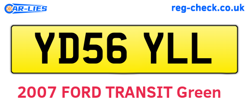 YD56YLL are the vehicle registration plates.
