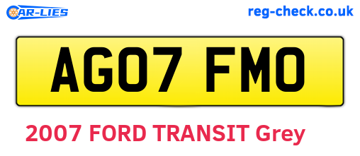 AG07FMO are the vehicle registration plates.