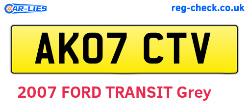 AK07CTV are the vehicle registration plates.