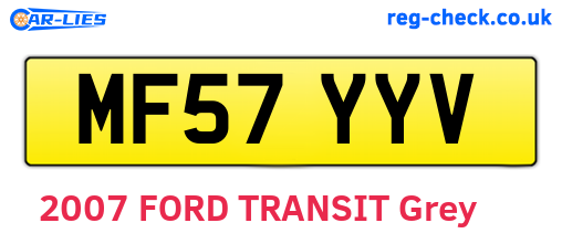 MF57YYV are the vehicle registration plates.