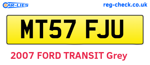 MT57FJU are the vehicle registration plates.
