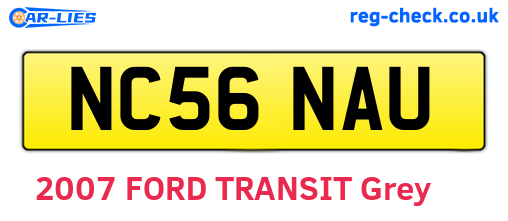 NC56NAU are the vehicle registration plates.