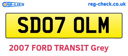 SD07OLM are the vehicle registration plates.