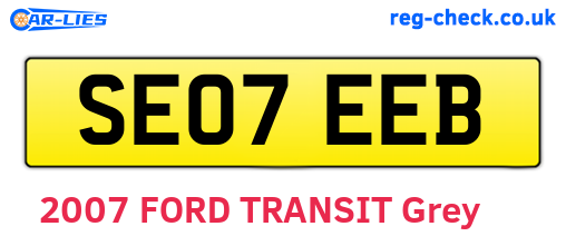 SE07EEB are the vehicle registration plates.