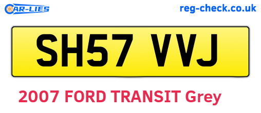 SH57VVJ are the vehicle registration plates.