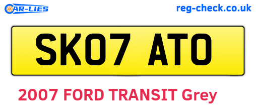 SK07ATO are the vehicle registration plates.