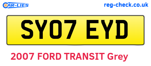 SY07EYD are the vehicle registration plates.