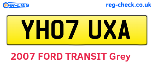 YH07UXA are the vehicle registration plates.