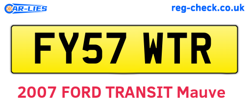 FY57WTR are the vehicle registration plates.