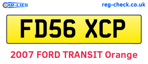 FD56XCP are the vehicle registration plates.
