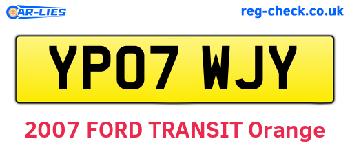 YP07WJY are the vehicle registration plates.