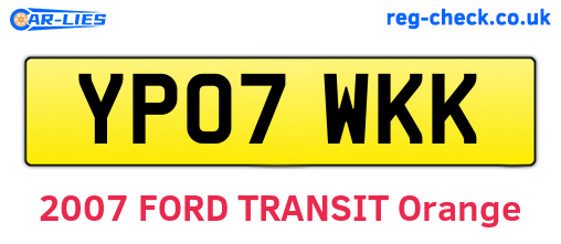 YP07WKK are the vehicle registration plates.
