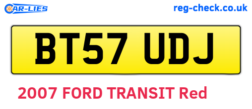 BT57UDJ are the vehicle registration plates.