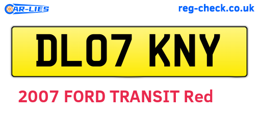 DL07KNY are the vehicle registration plates.