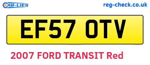 EF57OTV are the vehicle registration plates.