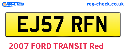 EJ57RFN are the vehicle registration plates.