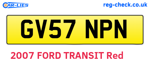 GV57NPN are the vehicle registration plates.
