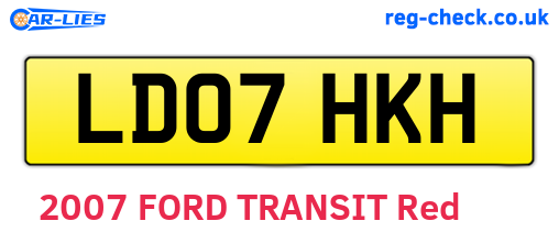 LD07HKH are the vehicle registration plates.