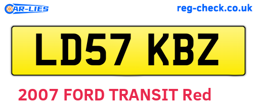 LD57KBZ are the vehicle registration plates.