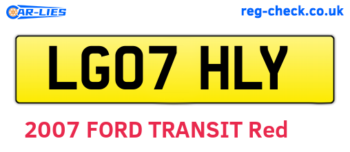 LG07HLY are the vehicle registration plates.