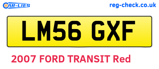 LM56GXF are the vehicle registration plates.