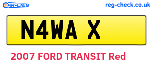 N4WAX are the vehicle registration plates.