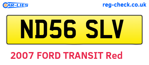 ND56SLV are the vehicle registration plates.
