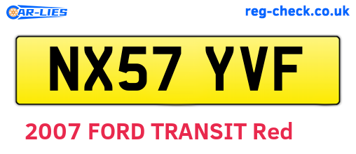 NX57YVF are the vehicle registration plates.