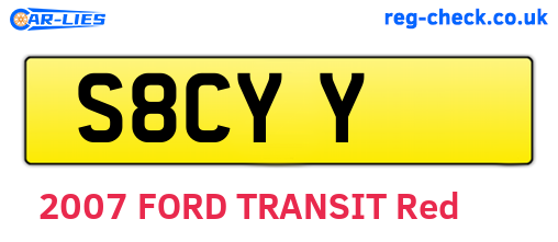 S8CYY are the vehicle registration plates.