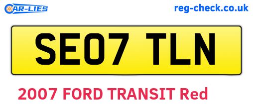 SE07TLN are the vehicle registration plates.