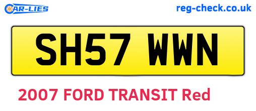 SH57WWN are the vehicle registration plates.