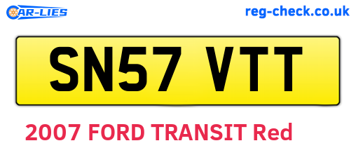 SN57VTT are the vehicle registration plates.