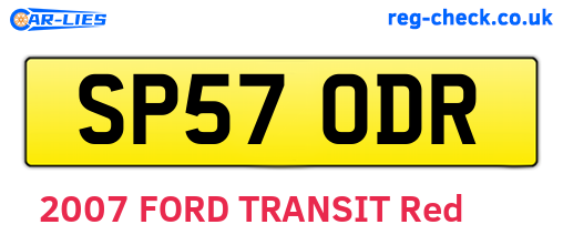 SP57ODR are the vehicle registration plates.
