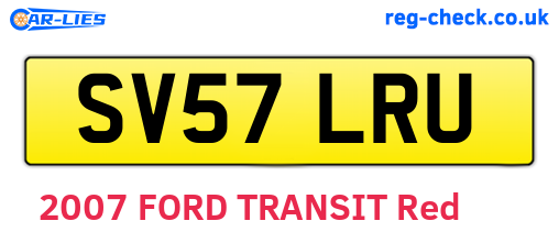 SV57LRU are the vehicle registration plates.