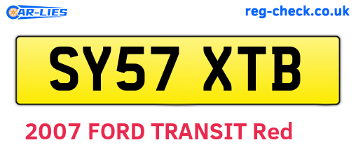 SY57XTB are the vehicle registration plates.