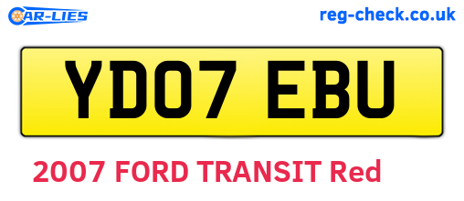 YD07EBU are the vehicle registration plates.