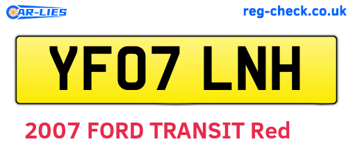 YF07LNH are the vehicle registration plates.