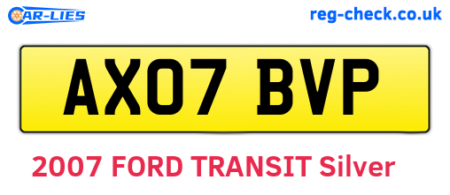 AX07BVP are the vehicle registration plates.