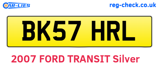 BK57HRL are the vehicle registration plates.