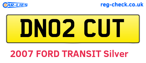 DN02CUT are the vehicle registration plates.