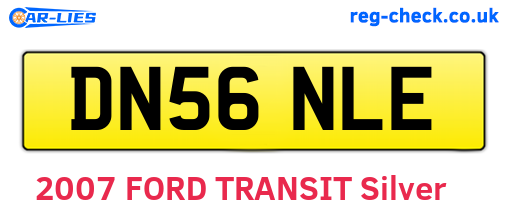 DN56NLE are the vehicle registration plates.