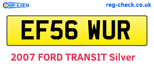 EF56WUR are the vehicle registration plates.