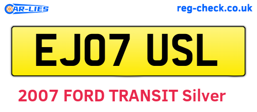 EJ07USL are the vehicle registration plates.