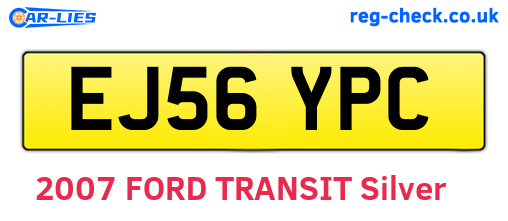 EJ56YPC are the vehicle registration plates.